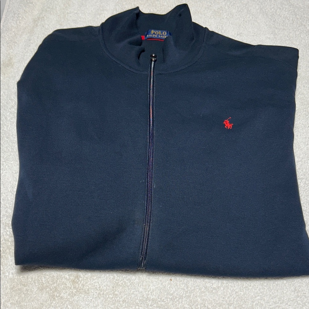 Polo by Ralph Lauren Men's Dark Blue Zip-Up Sweater 2XL‎